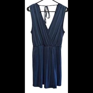 BCBG Generation Womens Navy Dress‎ Faux Wrap  Small  NWT